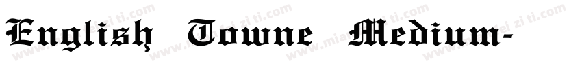 English Towne Medium字体转换
